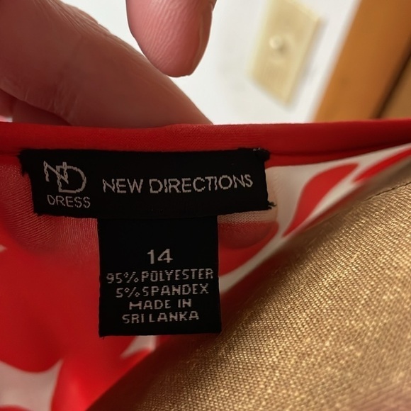 New directions orange with white dots size 14 dress - Picture 5 of 7